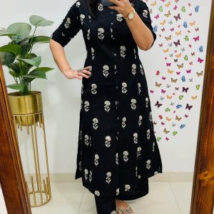 টু পিস শর্ট হাতা ডিজাইন-ব্লাক কালার-2