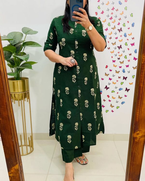 টু পিস শর্ট হাতা ডিজাইন-গ্রীন কালার
